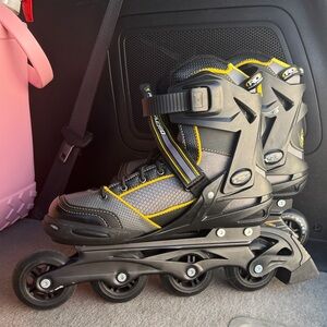 Women's Black and Yellow Inline Skates